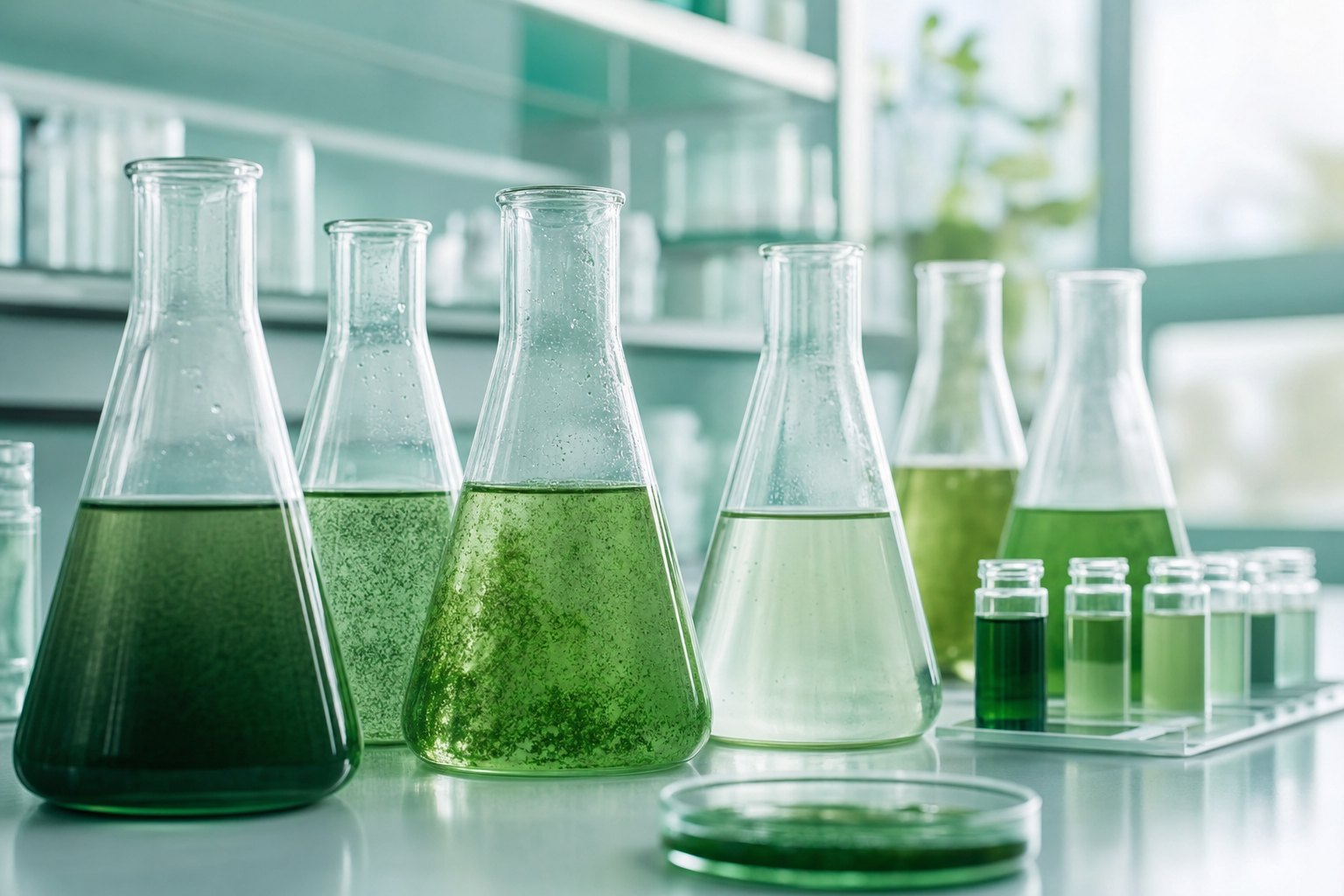 Cultivos de microalgas para bioensayos de ecotoxicología en CETOX LAB